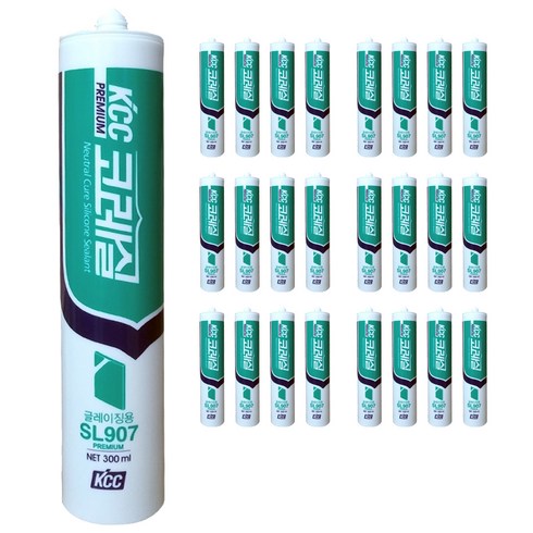 KCC 코레실 프리미엄 실리콘 SL907 흑색 300ml, 25개