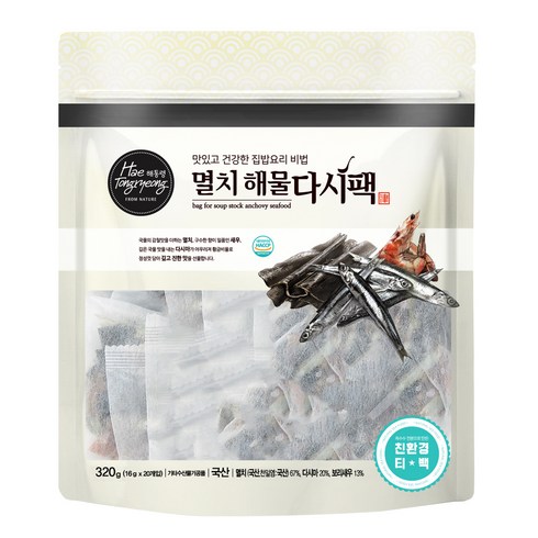 해통령 멸치 해물다시팩, 16g, 20개