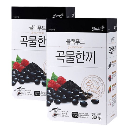 태광선식 블랙푸드 곡물한끼, 300g, 2개