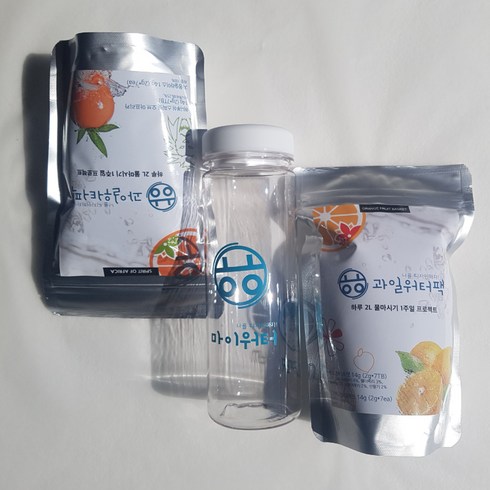 마이워터 과일차 세트, 오렌지 후르츠바스켓 2g x 7p + 슬라이스 2g x 7p + 자몽 아프리카 2g x 7p + 슬라이스 2g x 7p + 전용보틀, 1세트