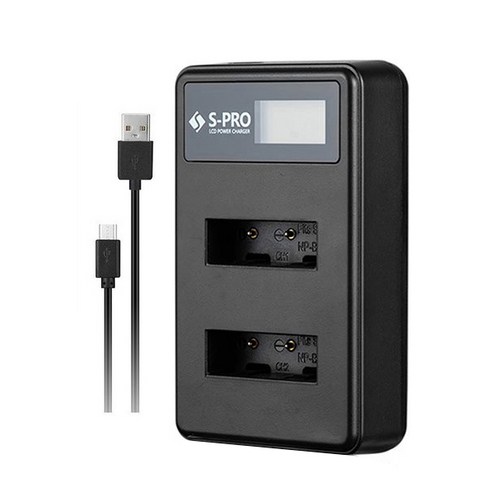 2023년 가성비 최고 npw-48ks - 에스프로 후지 NP-W126S W126 배터리 전용 LCD 듀얼 충전기, SPRO-CH-DU