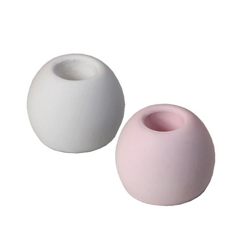 규조토 칫솔꽂이 - 심플한 규조토 칫솔꽂이 원형, 랜덤발송, 2개