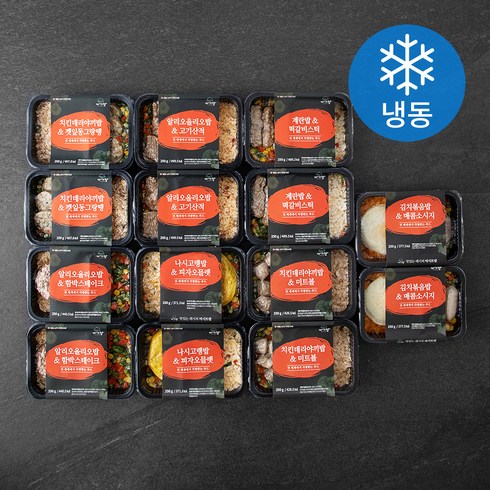 마시뜨랑 도시락 볶음밥 250g x 12팩 + 김치볶음밥 250g x 2팩 (냉동)