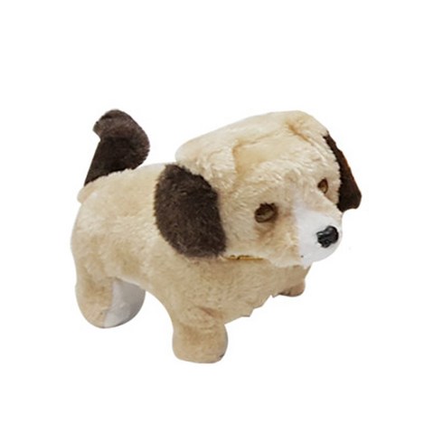 움직이는강아지장난감 - 파피앙 움직이는 강아지 작동인형 + 건전지, 12cm, 아이보리(PP3)