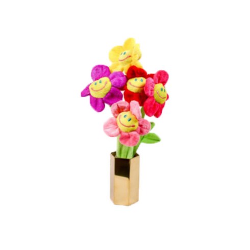 갓샵 스마일 꽃인형 30cm 5p, 랜덤발송