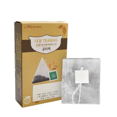 티백 포장기 - 다경 TEABAG 생분해 티백주머니, 100개