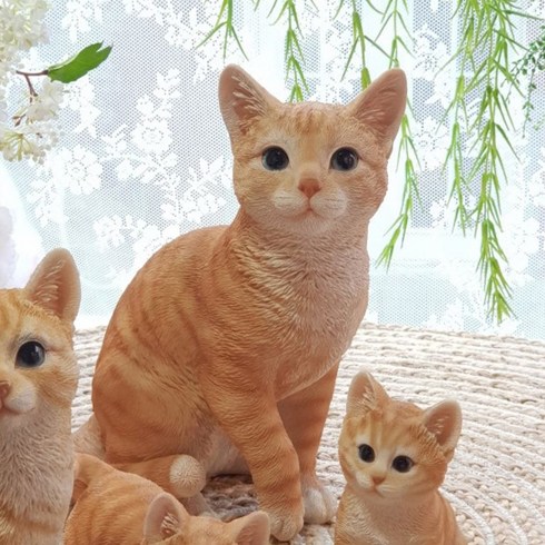 마음먹은고양이 - 고양이 패밀리 장식인형 엄마 고양이, 혼합색상