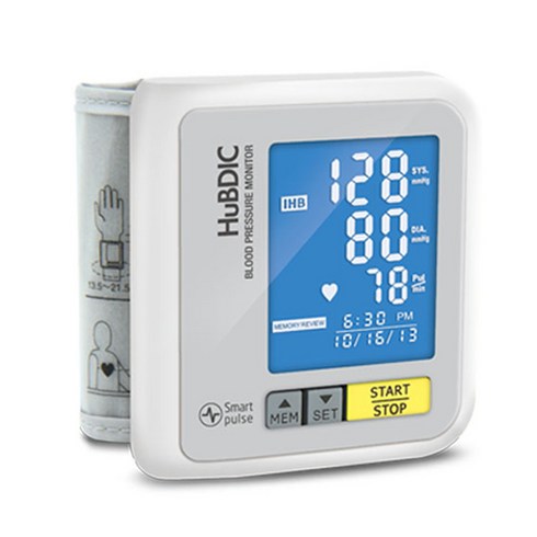 휴비딕자동혈압계 - 휴비딕 비피첵 손목형 자동 전자 혈압계 화이트 HBP-700pro, 1개