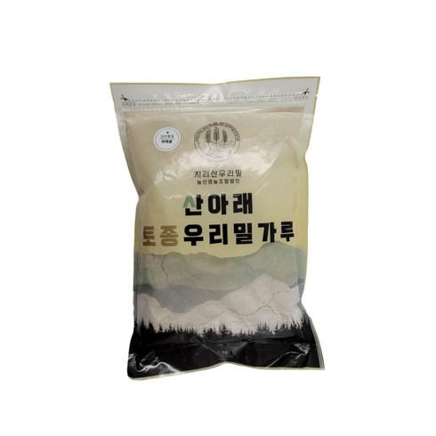 산아래토종우리밀가루 앉은뱅이 통밀가루 박력분, 1kg, 1개