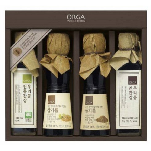 간장선물세트 - ORGA 참기름 간장 선물세트 2호, 1세트