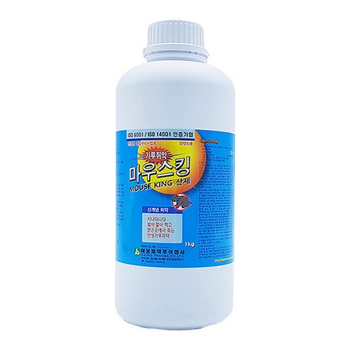 가루쥐약 먹이배합 설치용 살서제 마우스킹 1kg, 1개, 1개입