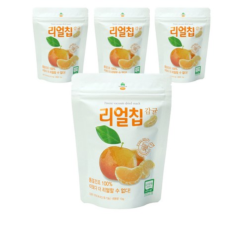 산마을 유기농 리얼칩 감귤, 10g, 4개