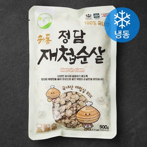 정담 국내산 하동 섬진강 재첩살 (냉동), 500g, 1개