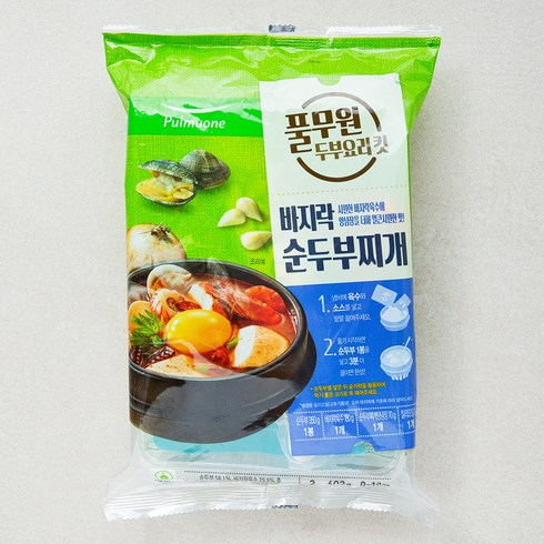 풀무원 바지락순두부찌개, 602g, 1개