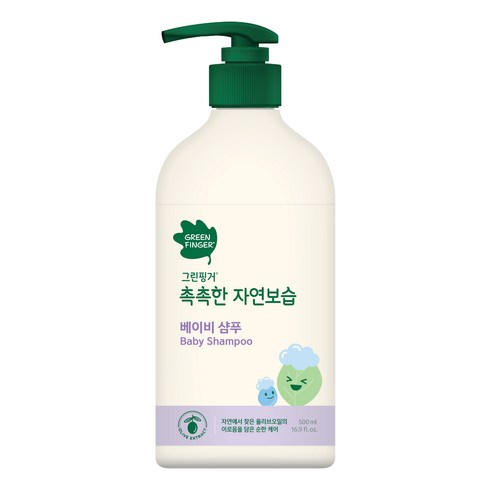 그린핑거 촉촉한 자연보습 베이비 샴푸, 500ml, 1개