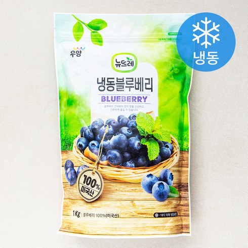 냉동블루베리 세척 - 뉴뜨레 냉동 블루베리 (냉동), 1kg, 1개