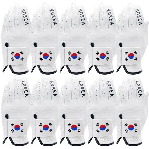 2023년 가성비 최고 루디스 국가대표장갑 - 국가대표 남성용 태극기 세탁가능 터치가능 골프장갑 왼손착용 10p, 화이트