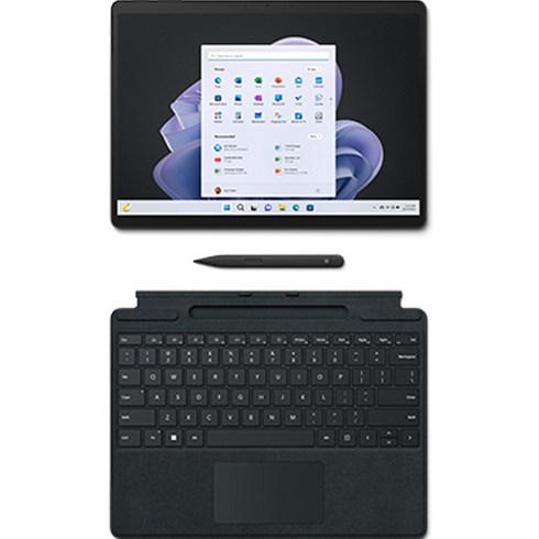 마이크로소프트노트북 - 마이크로소프트 2022 서피스 프로9 노트북 13 + 키보드 + 슬림펜 2 코어i5 인텔 12세대, Graphite(노트북), Black(키보드), 256GB, 16GB, WIN11 Home, QI9-00032(노트북), 8X6-00017(키보드)