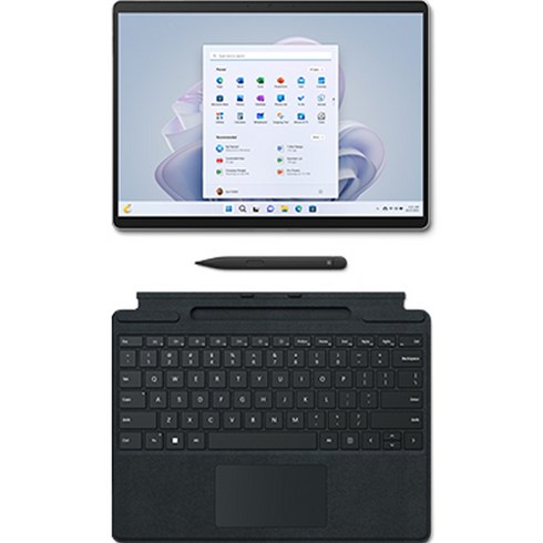 서피스 - 마이크로소프트 2022 서피스 프로9 노트북 13 + 키보드 + 슬림펜 2 코어i5 인텔 12세대, Platinum(노트북), Black(키보드), 256GB, 16GB, WIN11 Home, QI9-00015(노트북), 8X6-00017(키보드)
