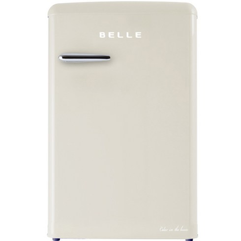 BELLE 레트로 글라스 소형 냉장고 110L 방문설치, 크림, RS11ACM