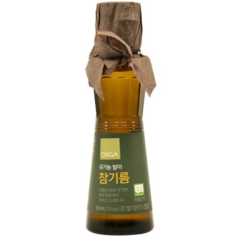 ORGA 유기농 발아 참기름, 160ml, 1개