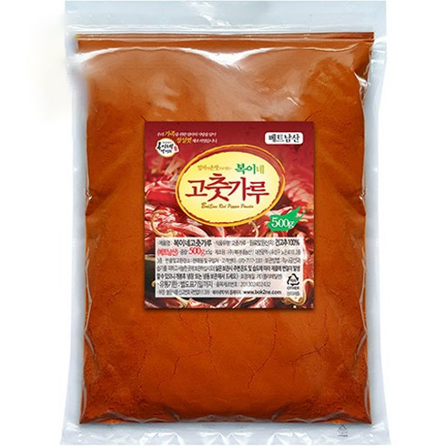 베트남고추가루 - 복이네먹거리 베트남 고운 고춧가루 매운맛 분말용, 500g, 1개