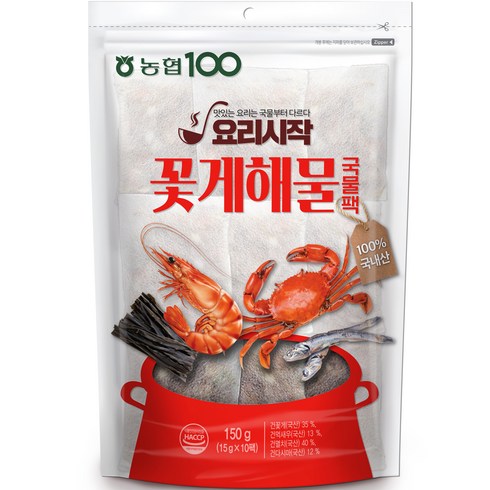 영덕대게다시팩 - 농협 꽃게 해물 국물팩 10p, 150g, 1개