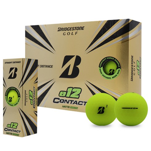 2023년 가성비 최고 브리지스톤골프공 - 브리지스톤골프 e12 Contact 골프공 3피스 12p, 1세트, 그린, 12개