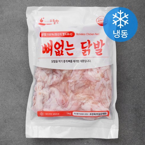 2023년 가성비 최고 닭발 - 수월한 핀란드산 뼈없는 닭발 (냉동), 1kg, 1개