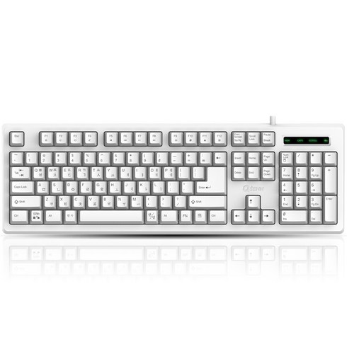 큐센 USB 멤브레인 키보드 + 키스킨, 일반형, 화이트, SEM-DT45 Plus