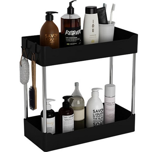 2023년 가성비 최고 엘원디오렘 - 디오셀 깔끔정리 2단 선반, 1개, 블랙