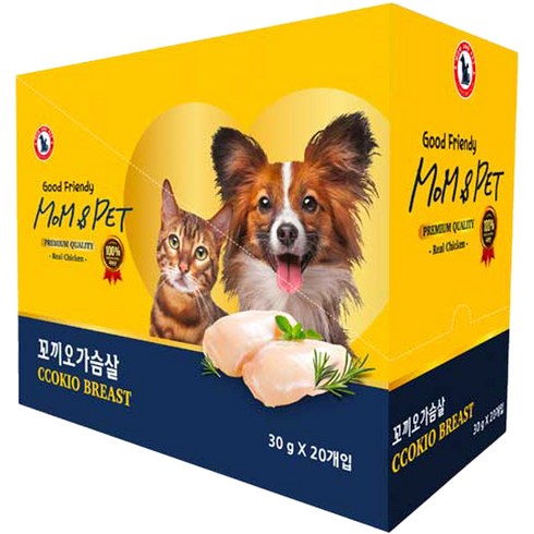 맘앤펫 리얼시리즈 꼬끼오가슴살 30g, 20개, 닭가슴살