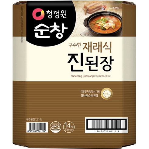 청정원된장 - 청정원 순창 재래식 진된장, 1개, 14kg