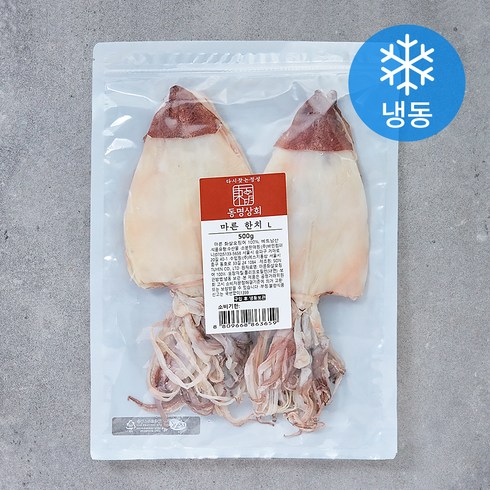 자연산 손질 한치 100미 - 동명상회 마른한치 L (냉동), 500g(10미), 1개