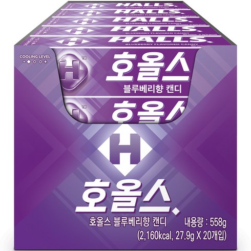 호올스 스틱 블루베리향 캔디, 27.9g, 20개