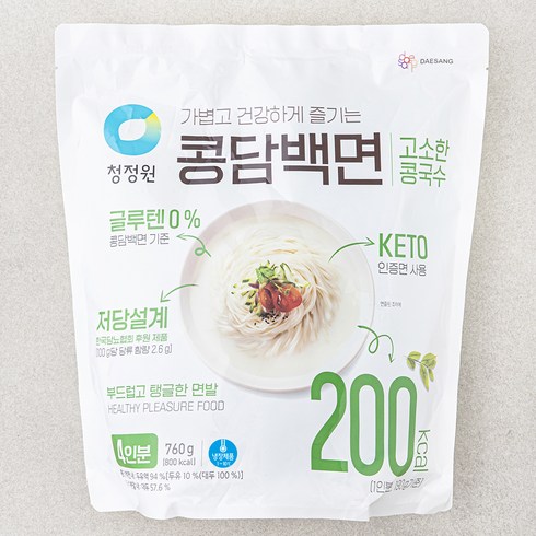 콩담백면 - 청정원 콩담백면 콩국수 4인분, 760g, 1개