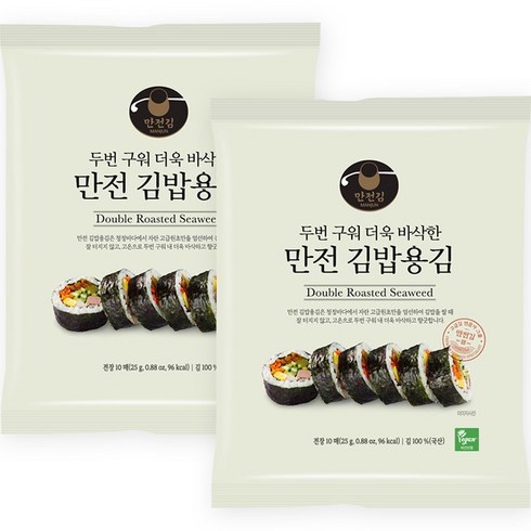 김밥김 - 두번 구운 김밥김 10p, 25g, 2개