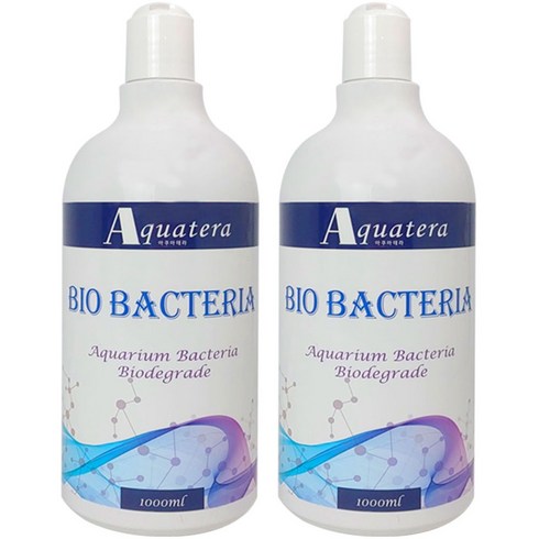 아쿠아테라 관상어용 수족관 수질개선 물갈이 박테리아제, 1000ml, 2개