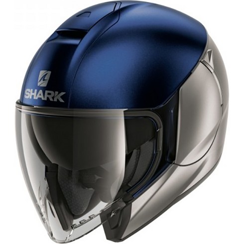 2023년 가성비 최고 샤크헬멧 - 샤크헬멧 CITYCRUISER DUAL MAT SBS 헬멧, SILVER + BLUE