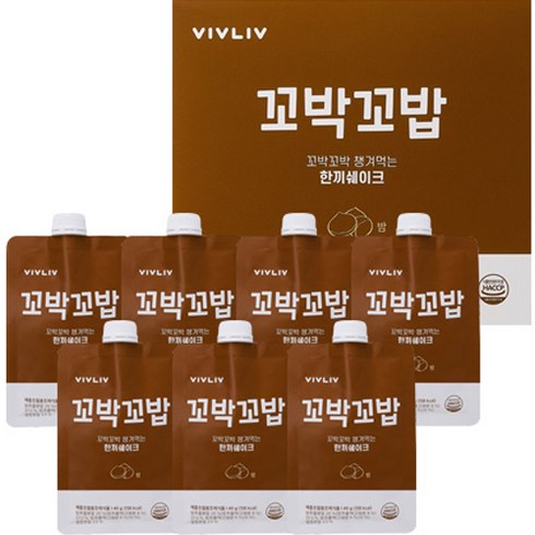 꼬박꼬밥 - 꼬박꼬밥 식사대용 밤 맛 한끼 쉐이크, 40g, 7개