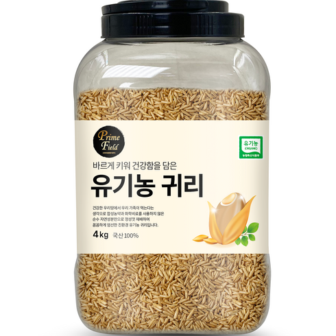 프라임필드 대구농산 국산 유기농 귀리, 4kg, 1개