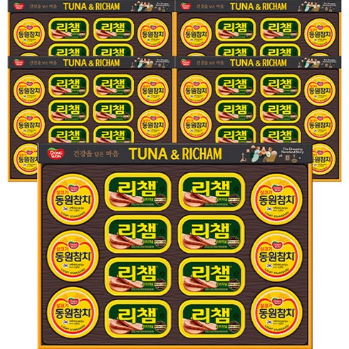 동원 튜나리챔 선물세트 O-68호 + 부직포백, 5세트