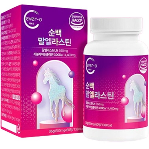 에버오 순백 말엘라스틴 콜라겐 36g, 60정, 1개