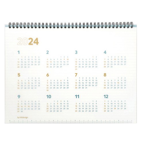 바이풀디자인 2024 세컨 A4 와이드 월간 플래너, 화이트, 1개