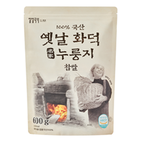 찹쌀누룽지 - 일일곡식 옛날 화덕 누룽지 찹쌀, 600g, 1개