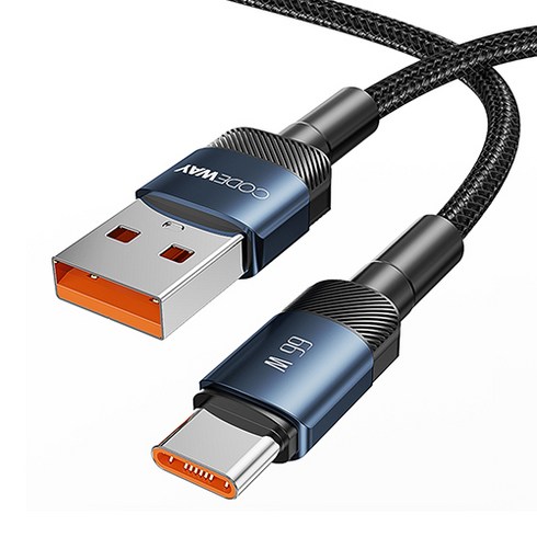 코드웨이 USB A-C타입 고속 충전케이블, 1.2m, 블루, 1개