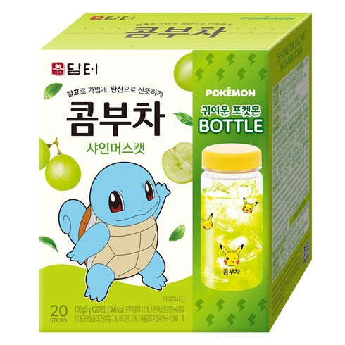담터콤부차 - 담터 포켓몬 콤부차 샤인머스캣, 5g, 1개, 20개입
