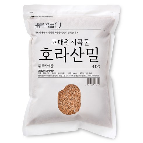 호라산밀 - 바른곡물 호라산밀, 4kg, 1개