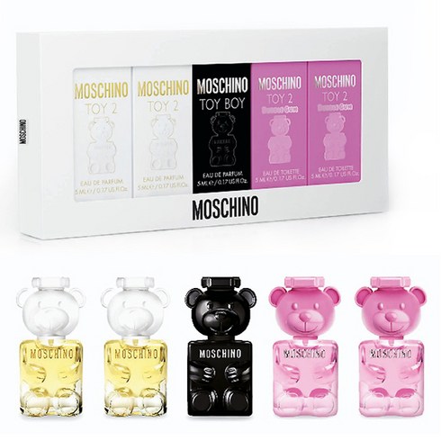 미니어처향수 - 모스키노 미니어처 컬렉션 토이2 EDP 5ml x 2p + 버블검 EDT 5ml x 2p + 토이보이 EDP 5ml 세트, 1세트