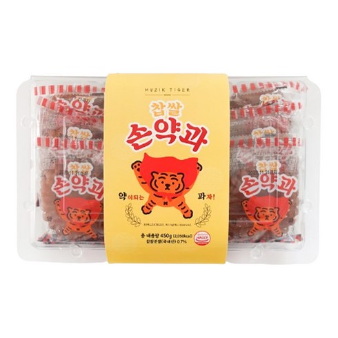 무직타이거카카오 - 무직타이거 찹쌀 손약과 9p, 450g, 1개